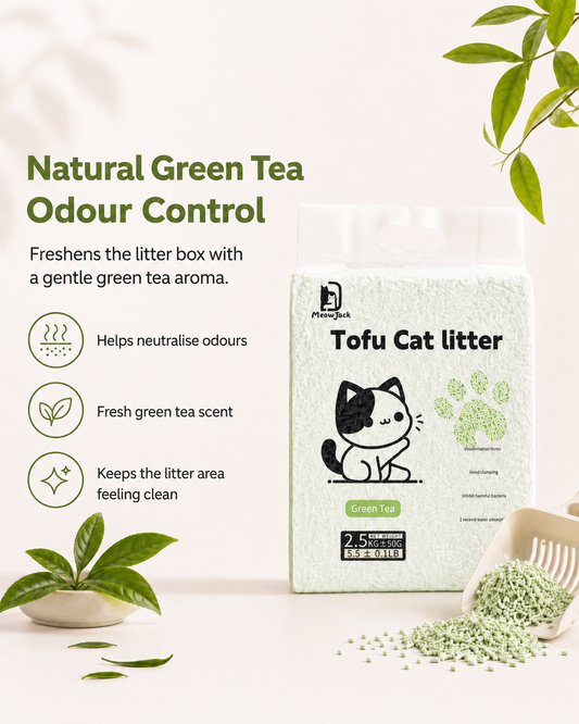 Meow Jack Green Tea Tofu Cat Litter natural odour control
