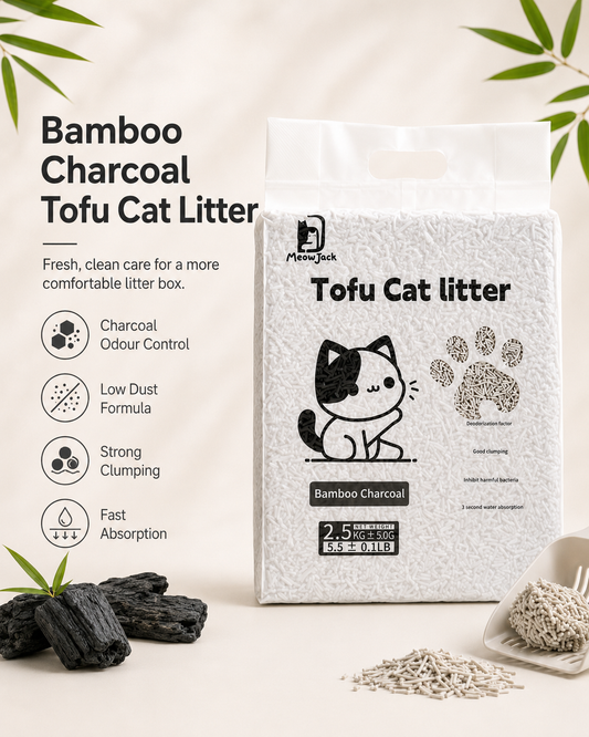 Meow Jack Bamboo Charcoal Tofu Cat Litter odour control formula