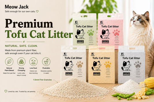 Meow Jack 5 Flavor Tofu Cat Litter Variety Pack Self Pickup All Five Scents in One Box