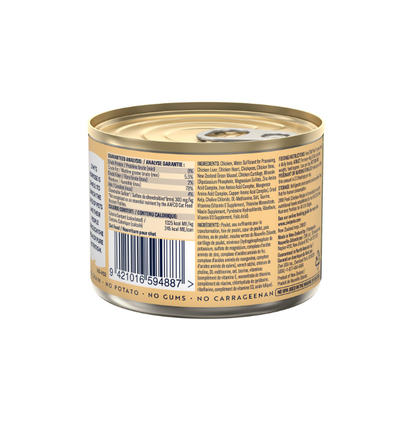 Ziwi Peak Chicken Recipe canned cat food ingredients and nutrition label