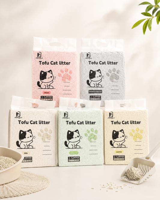 Meow Jack 5 Flavor Tofu Cat Litter Variety Pack Self Pickup All Five Scents in One Box