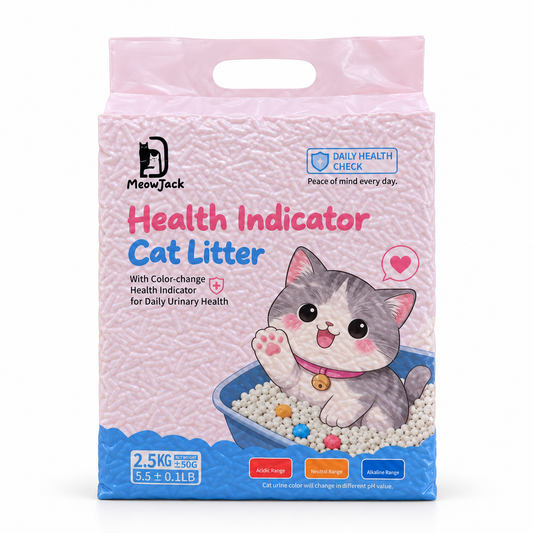 Meow Jack Health Indicator Cat Litter in pink 2.5kg packaging