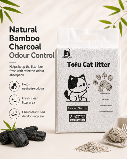 Meow Jack Bamboo Charcoal Tofu Cat Litter natural deodorising cat litter