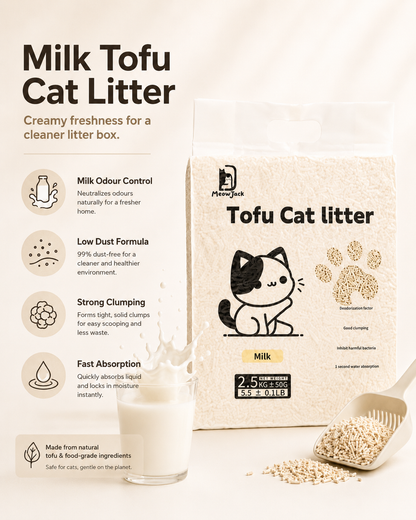 Meow Jack Milk Tofu Cat Litter natural odour control