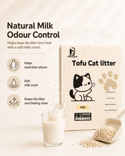 Meow Jack Milk Tofu Cat Litter soft milk scent cat litter