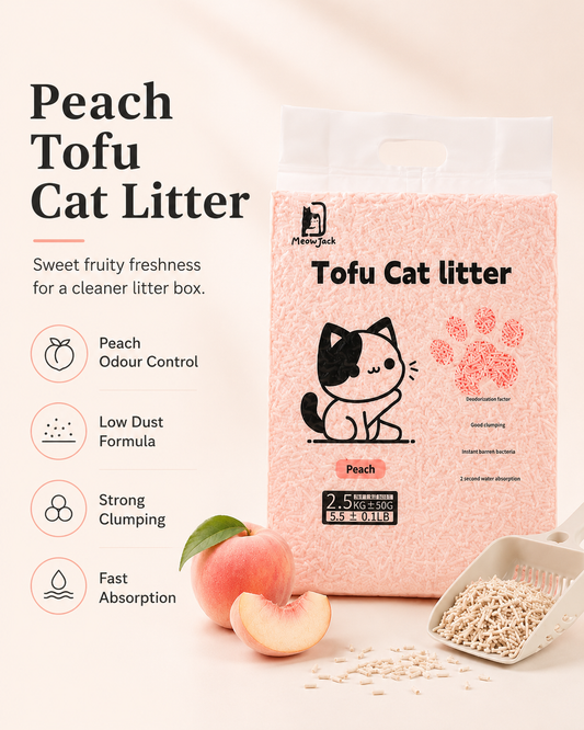 Meow Jack Tofu Cat Litter - Peach Flavor