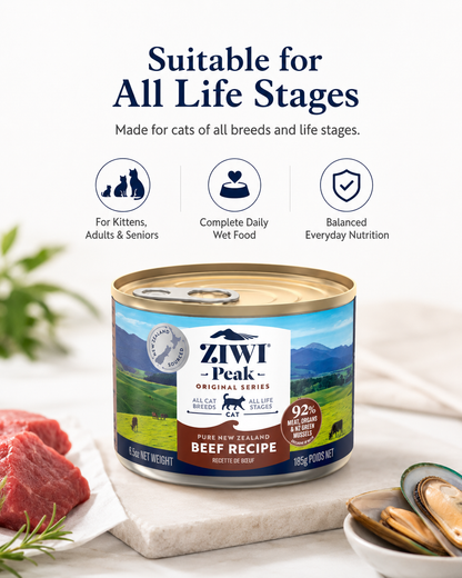 Ziwi Peak Beef Recipe wet cat food for all life stages