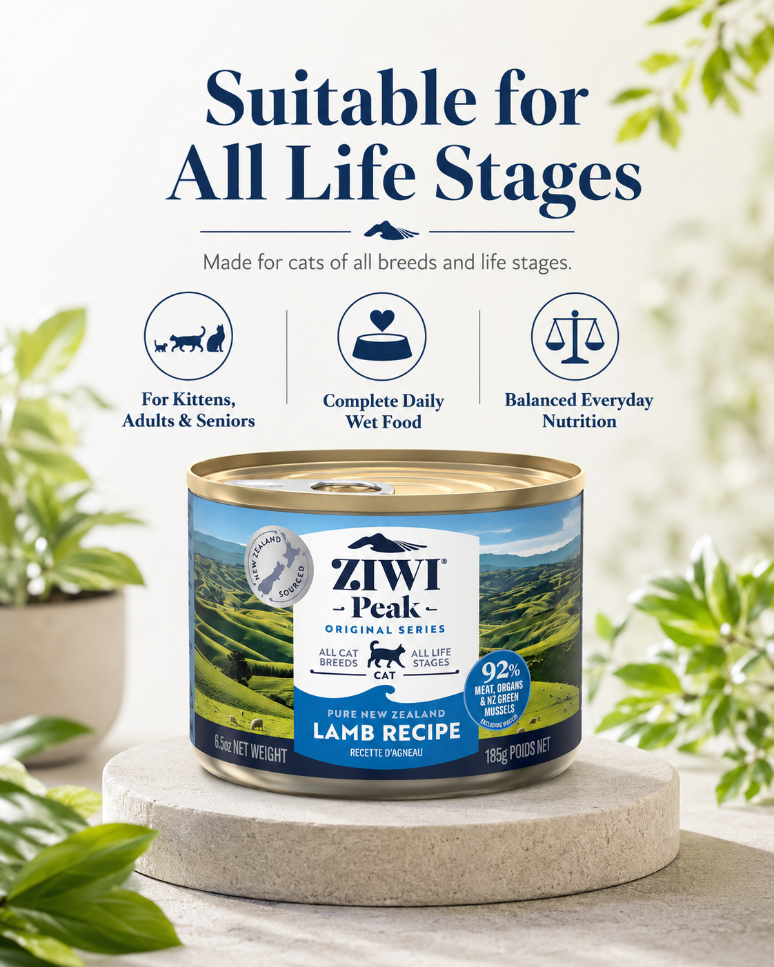 Ziwi Peak Lamb Recipe wet cat food for all life stages